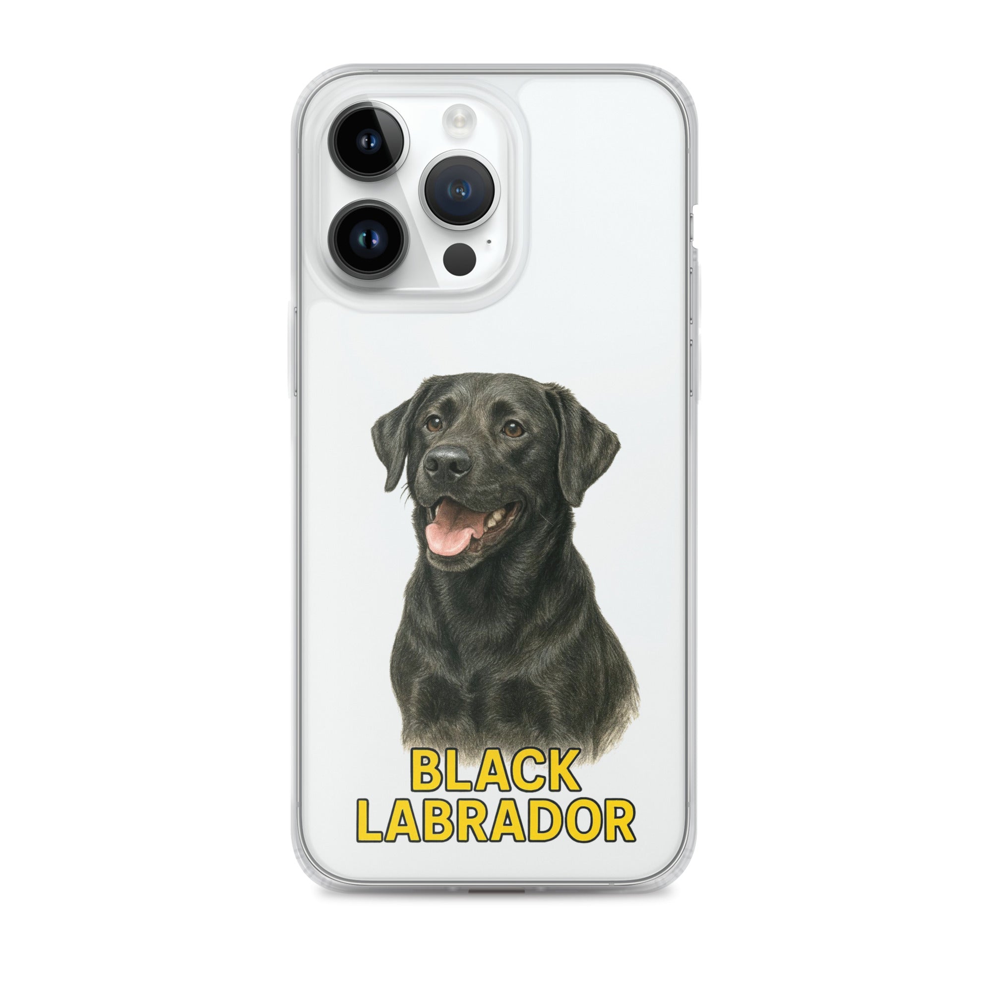 Black Labrador Clear Case for iPhone