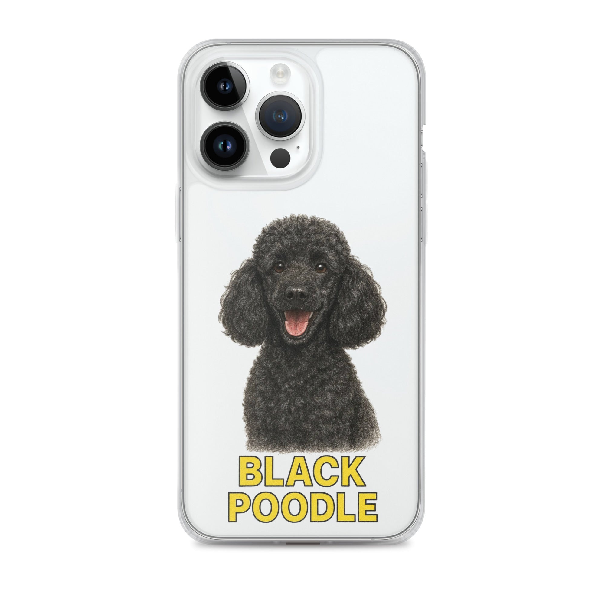 Black Poodle Clear Case for iPhone