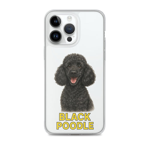 Black Poodle Clear Case for iPhone