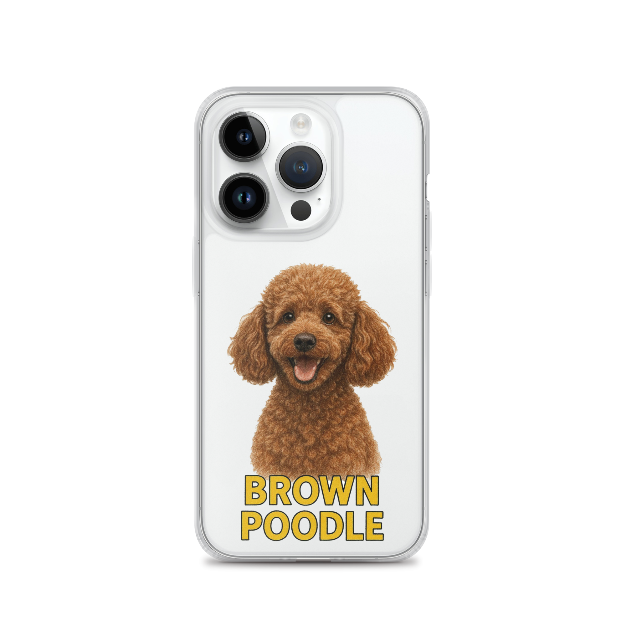 Brown Poodle Clear Case for iPhone