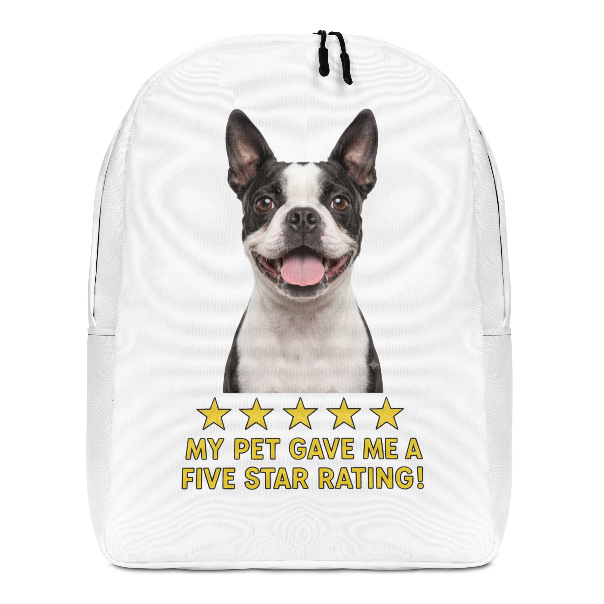 Boston Terrier Minimalist Backpack