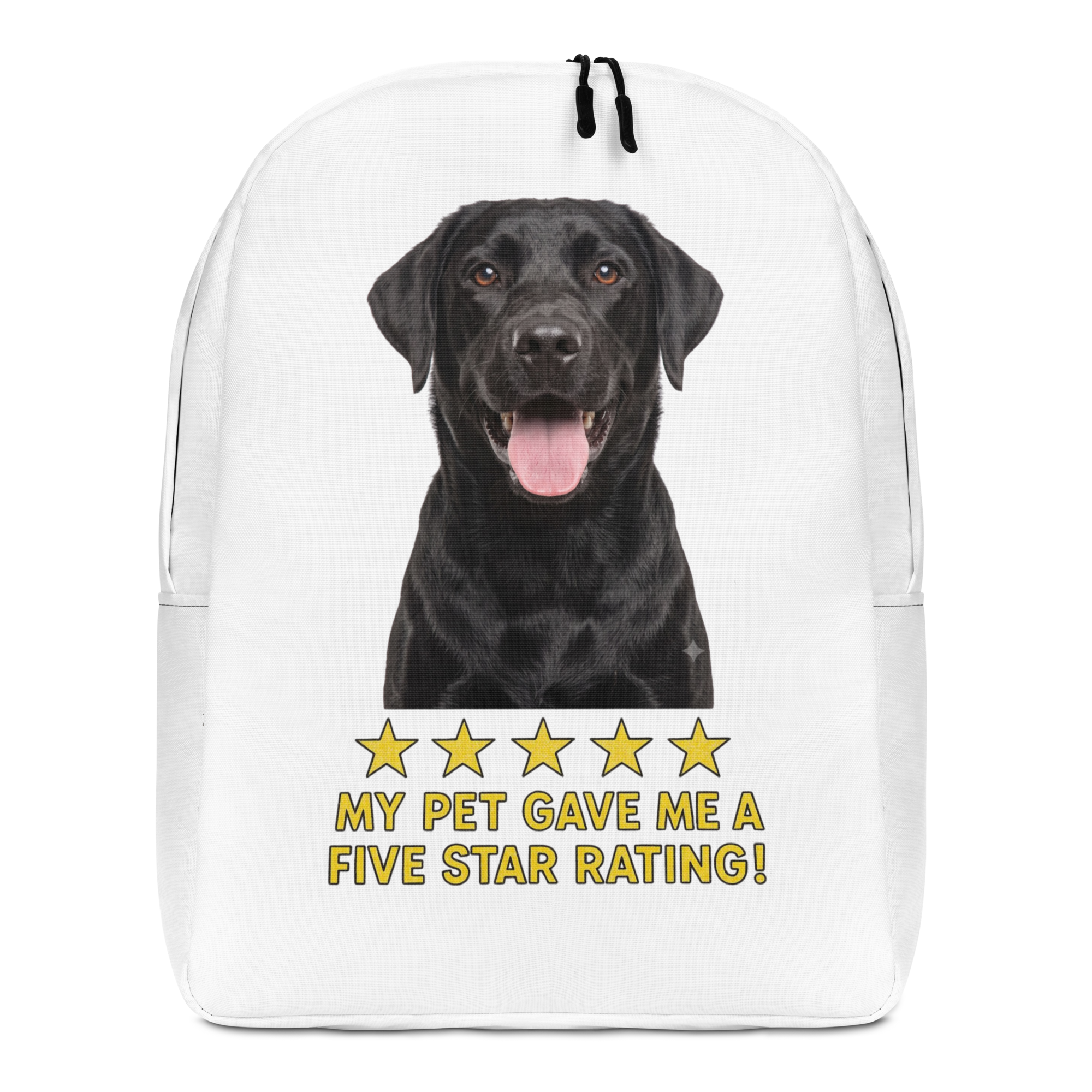 Black Labrador Minimalist Backpack