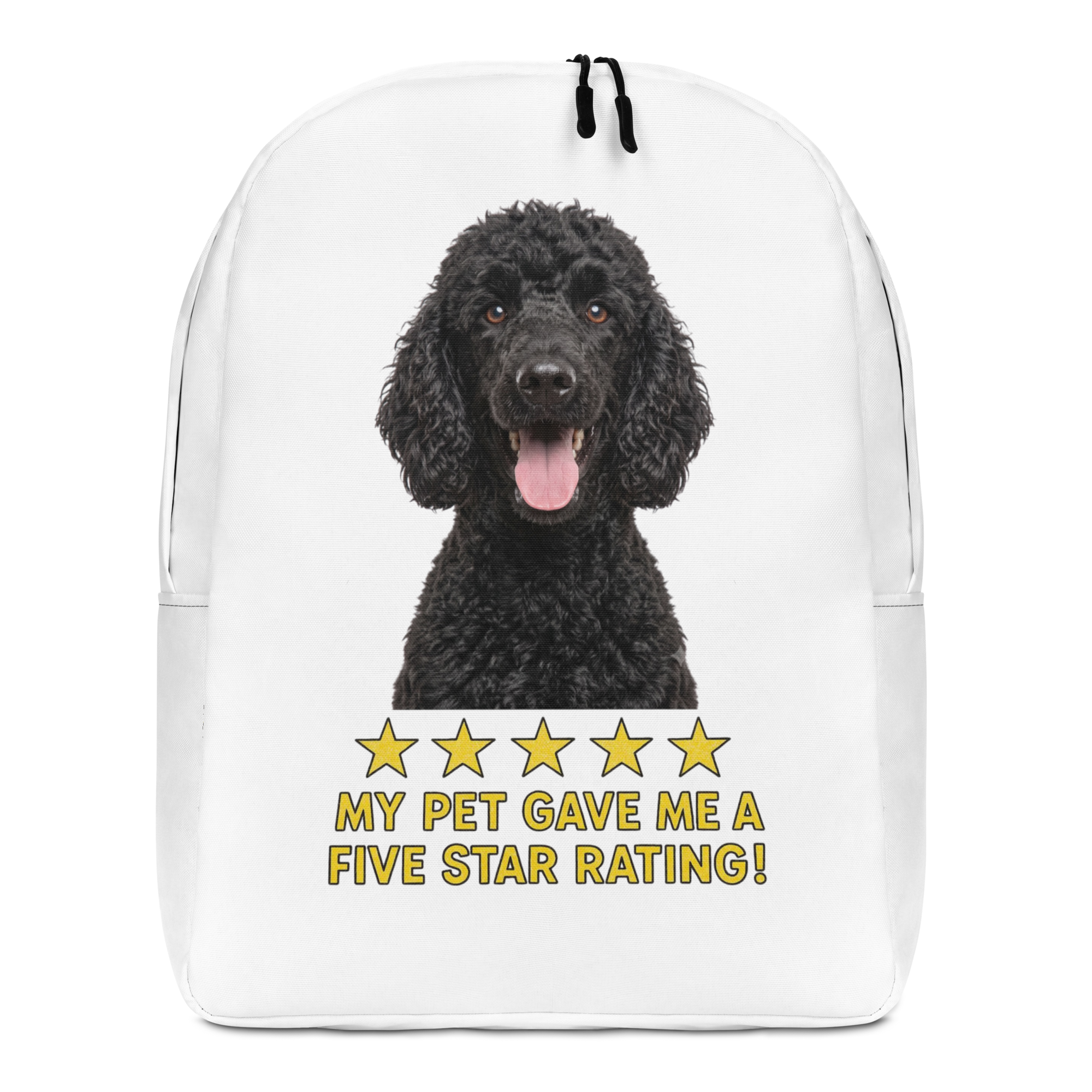 Black Poodle Minimalist Backpack