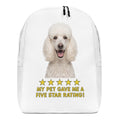 White Poodle Minimalist Backpack