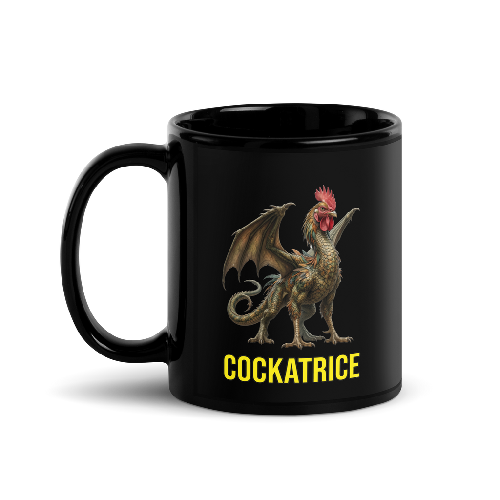 Cockatrice Black Glossy Mug