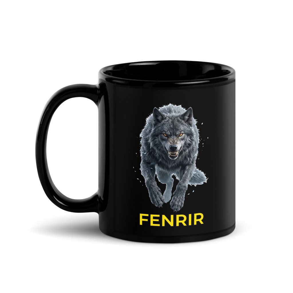 Fenrir Black Glossy Mug