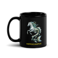 Hippocampus Black Glossy Mug