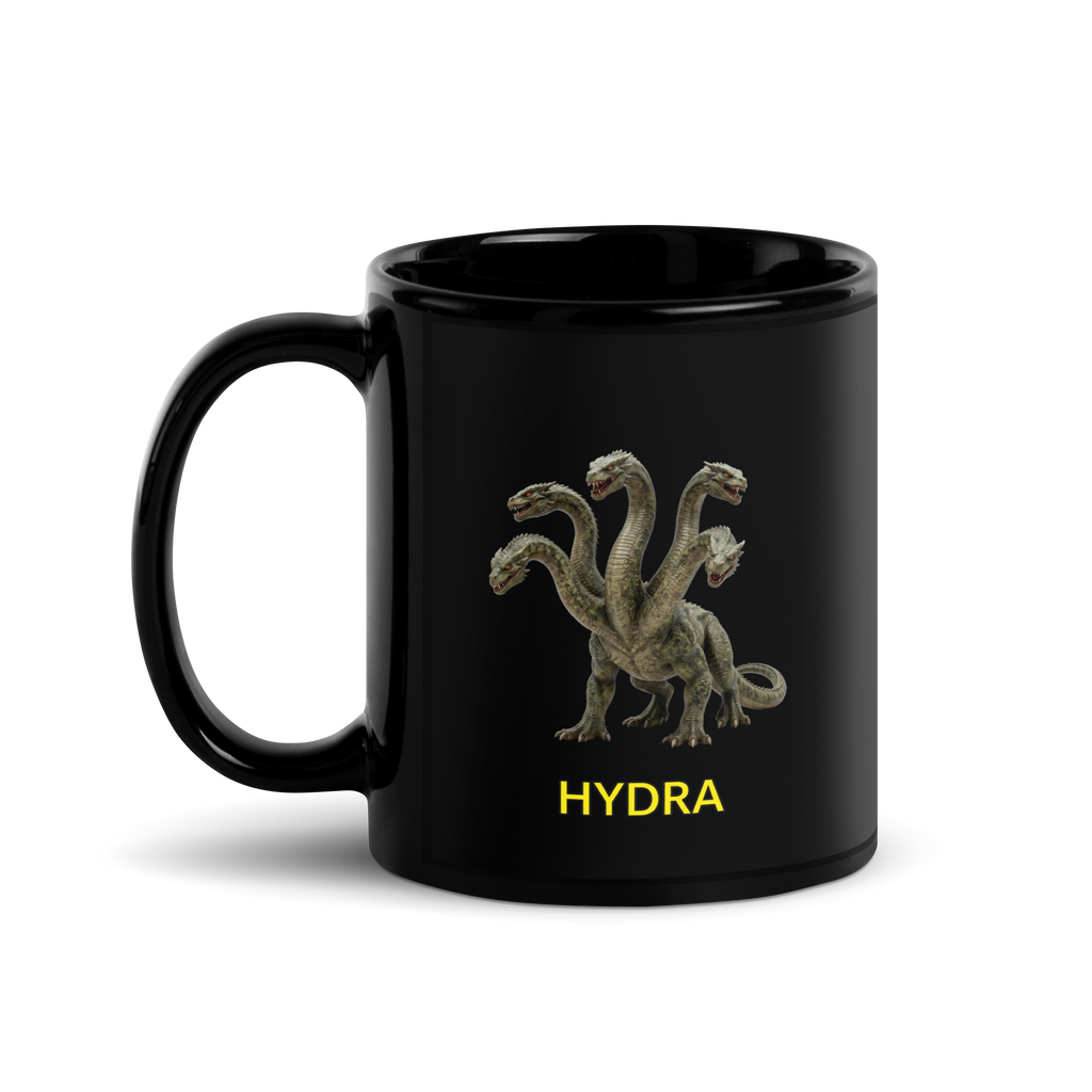 Hydra Black Glossy Mug