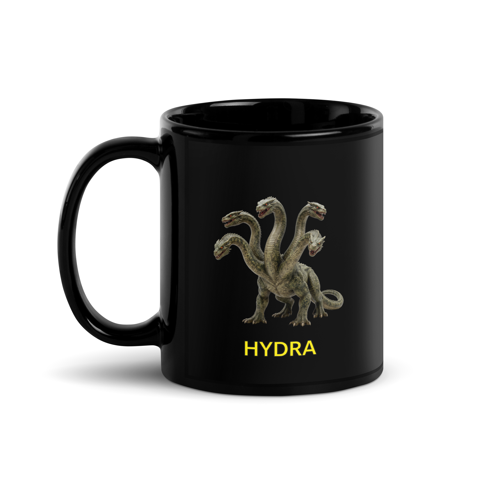 Hydra Black Glossy Mug