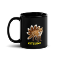 Kitsune Black Glossy Mug