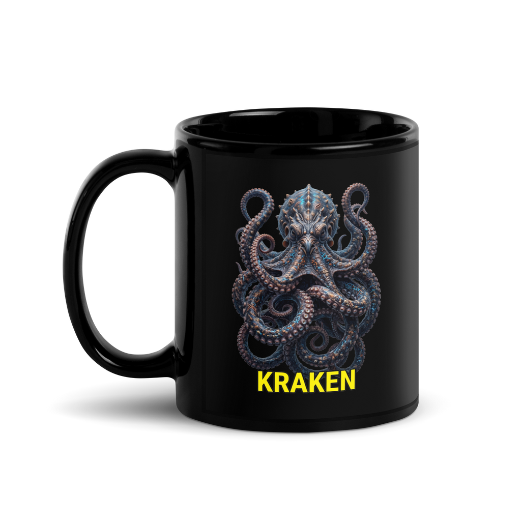 Kraken Black Glossy Mug