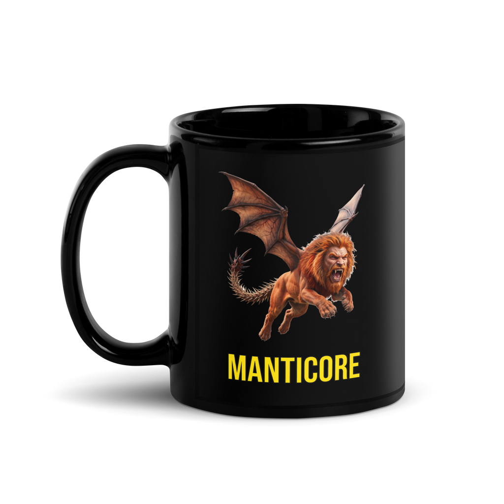 Manticore Black Glossy Mug