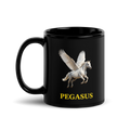 Pegasus Black Glossy Mug