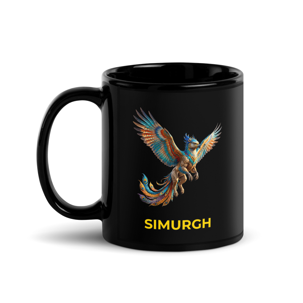 Simurgh Black Glossy Mug
