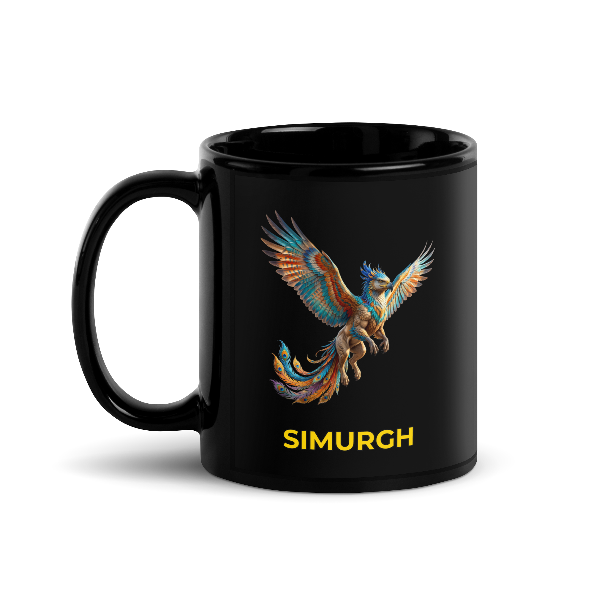 Simurgh Black Glossy Mug