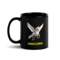 Unicorn Black Glossy Mug