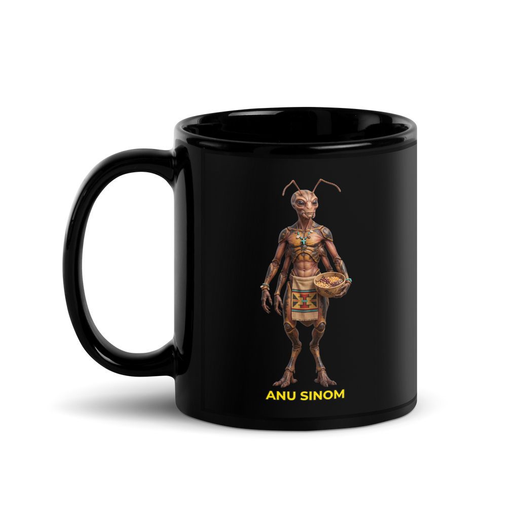 Anu Sinom Black Glossy Mug