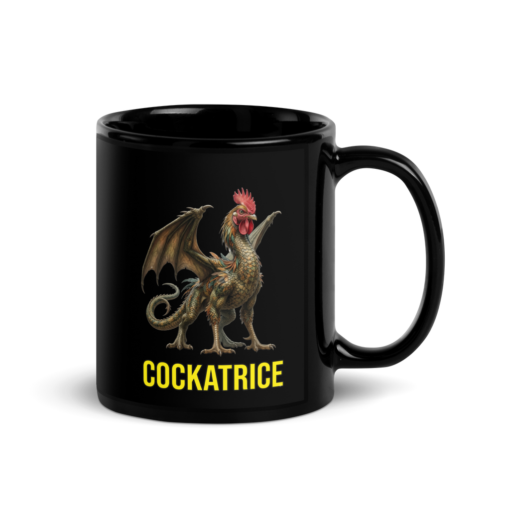 Cockatrice Black Glossy Mug