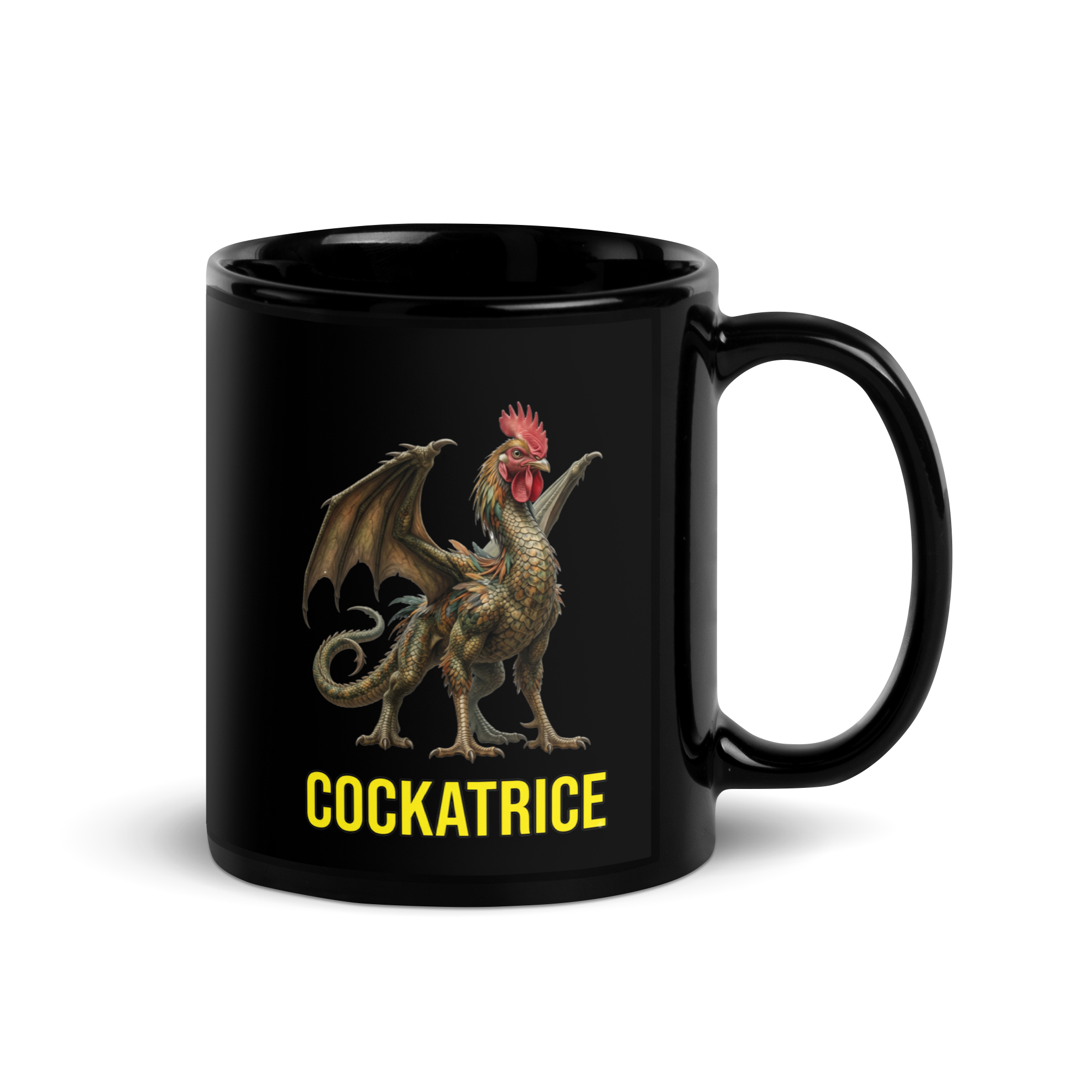 Cockatrice Black Glossy Mug