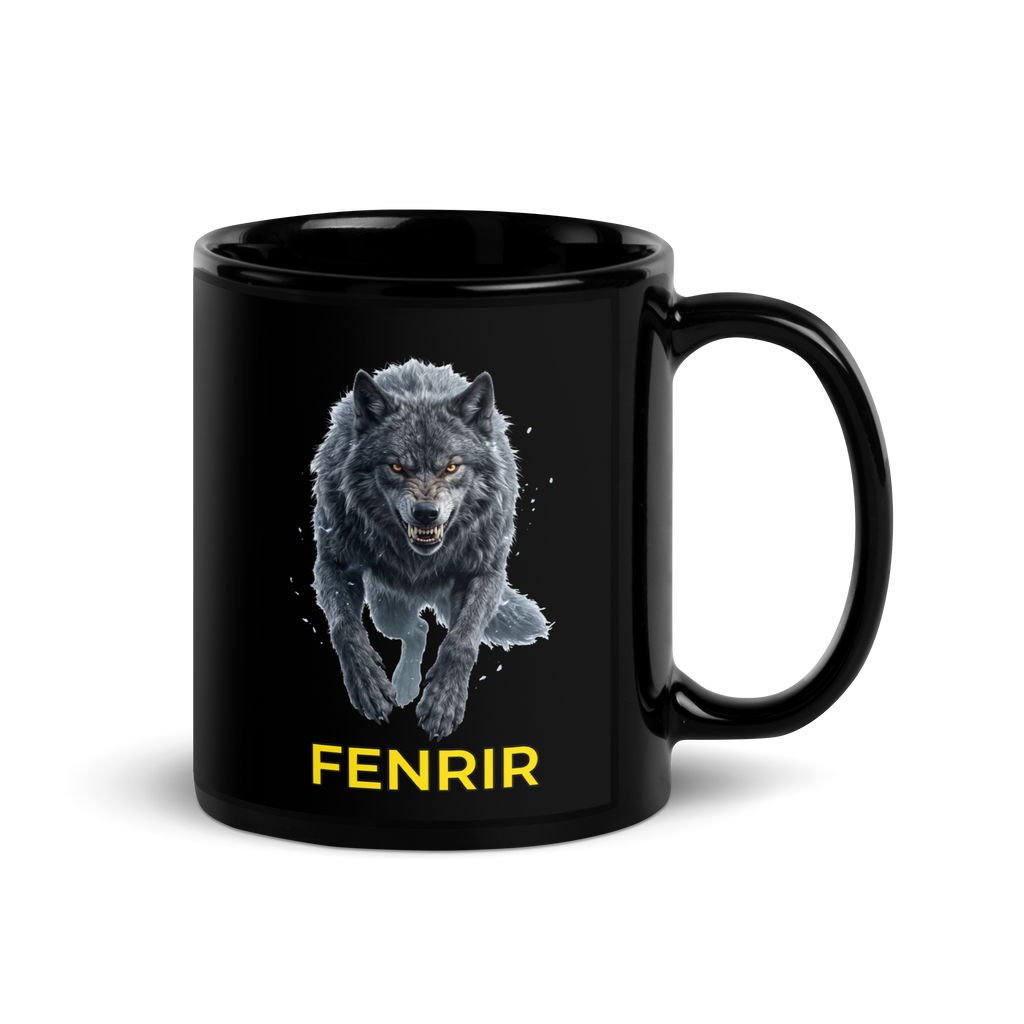 Fenrir Black Glossy Mug