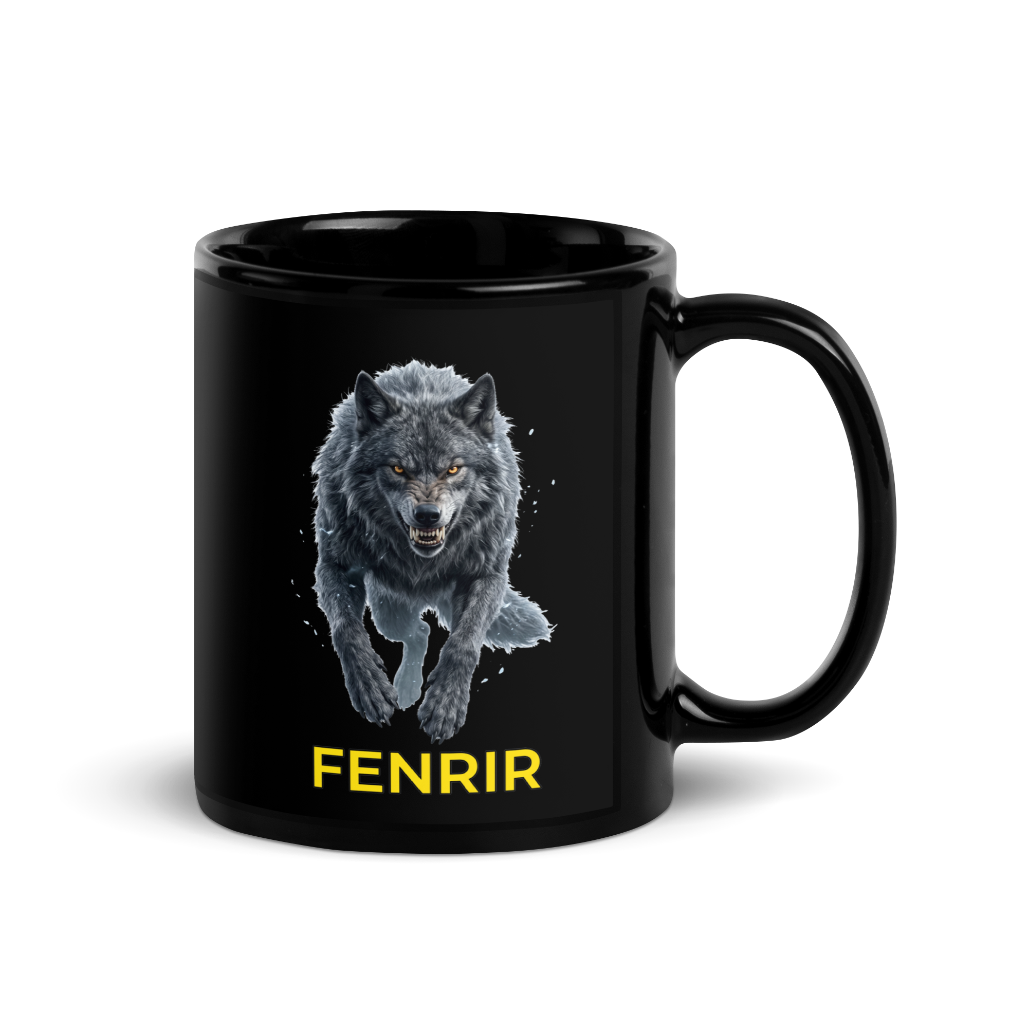 Fenrir Black Glossy Mug