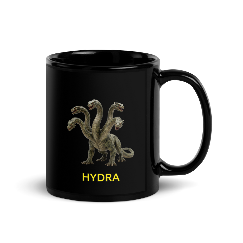 Hydra Black Glossy Mug