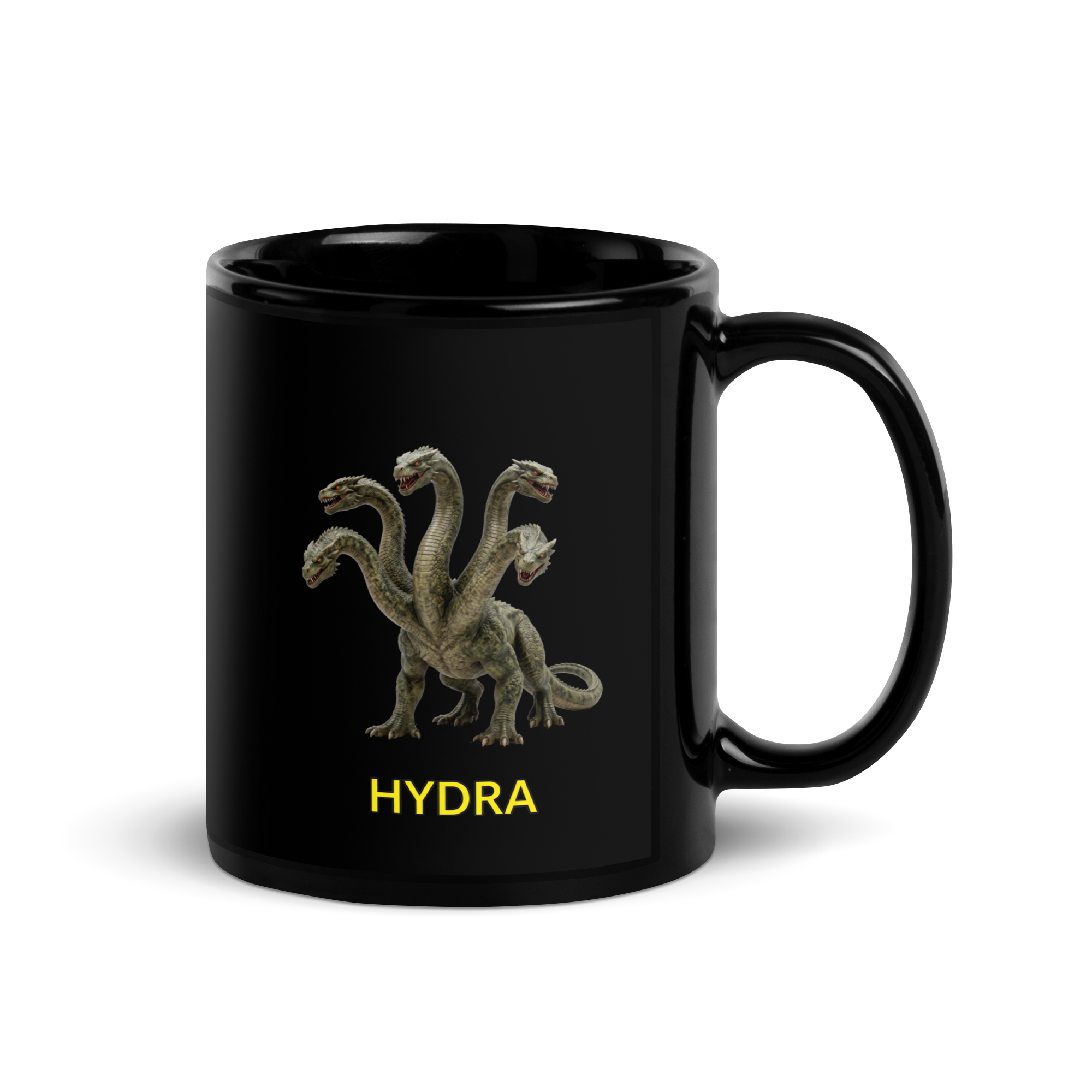 Hydra Black Glossy Mug