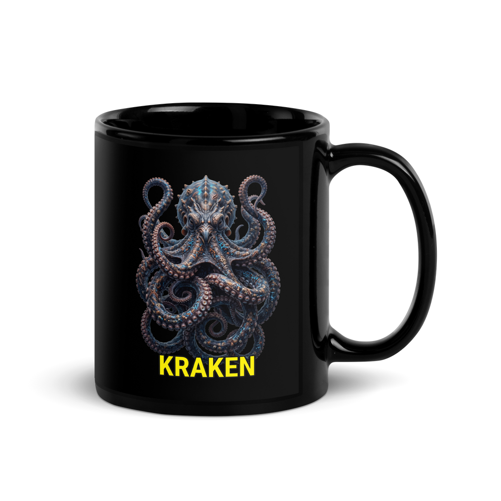 Kraken Black Glossy Mug
