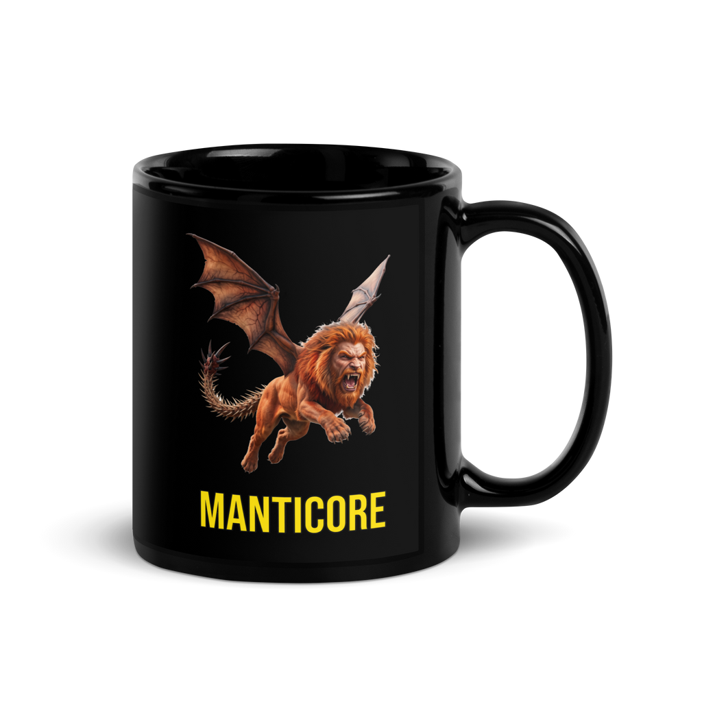 Manticore Black Glossy Mug