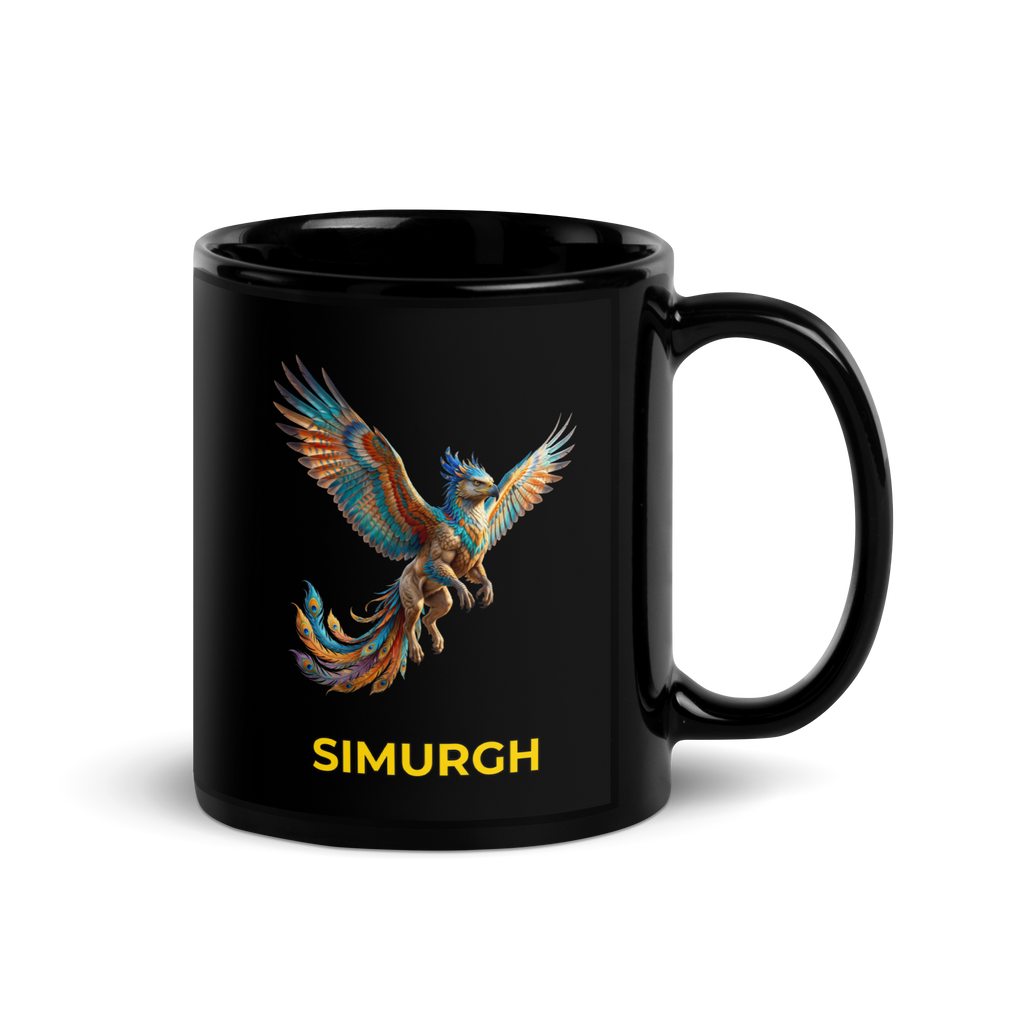 Simurgh Black Glossy Mug