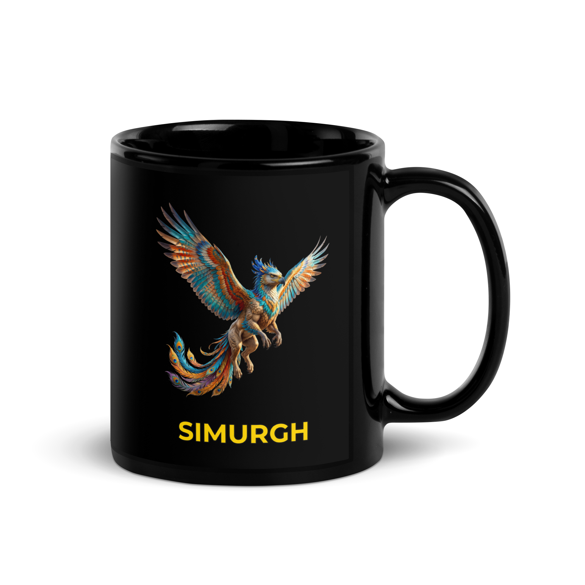 Simurgh Black Glossy Mug