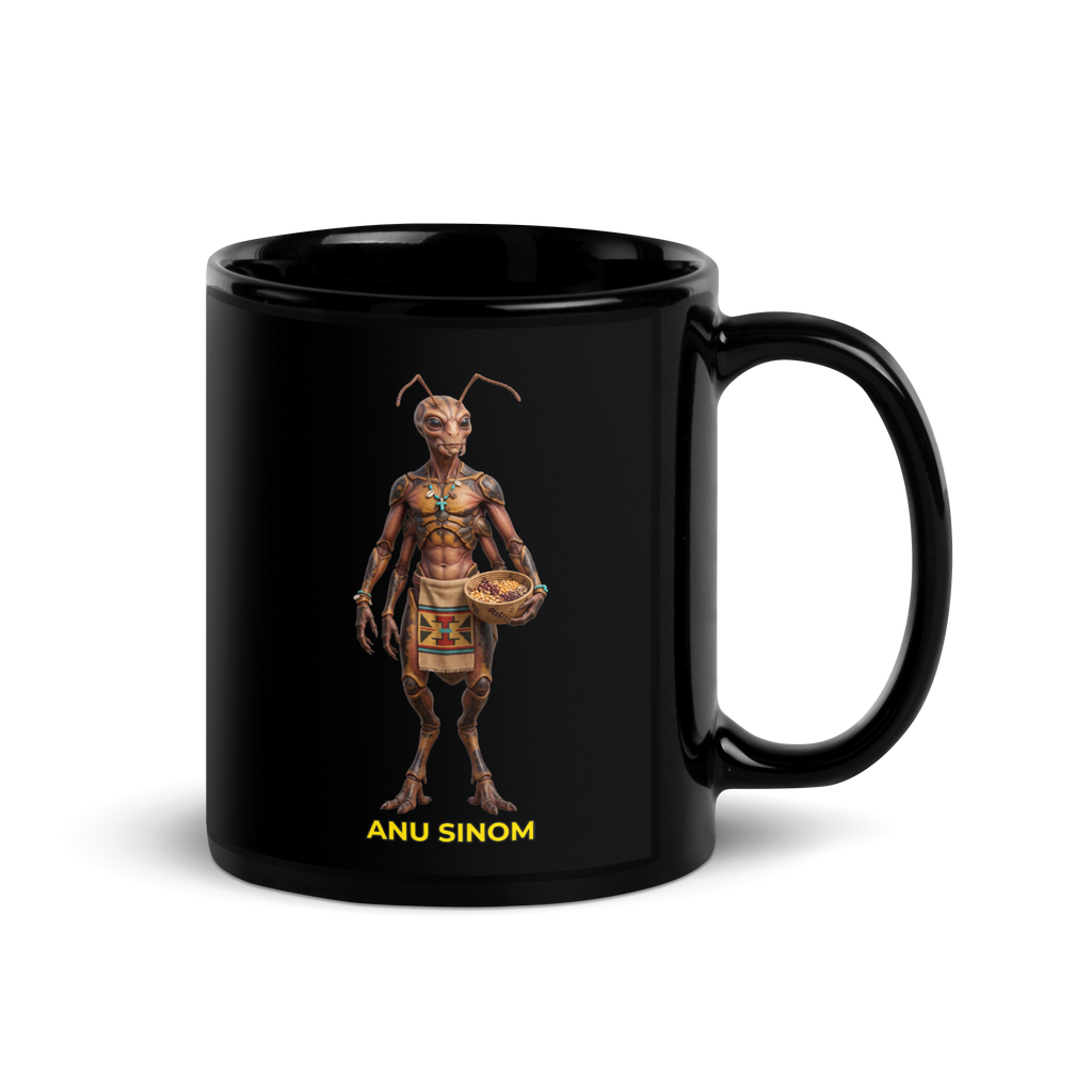 Anu Sinom Black Glossy Mug