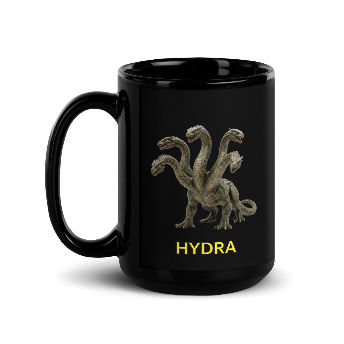 Hydra Black Glossy Mug