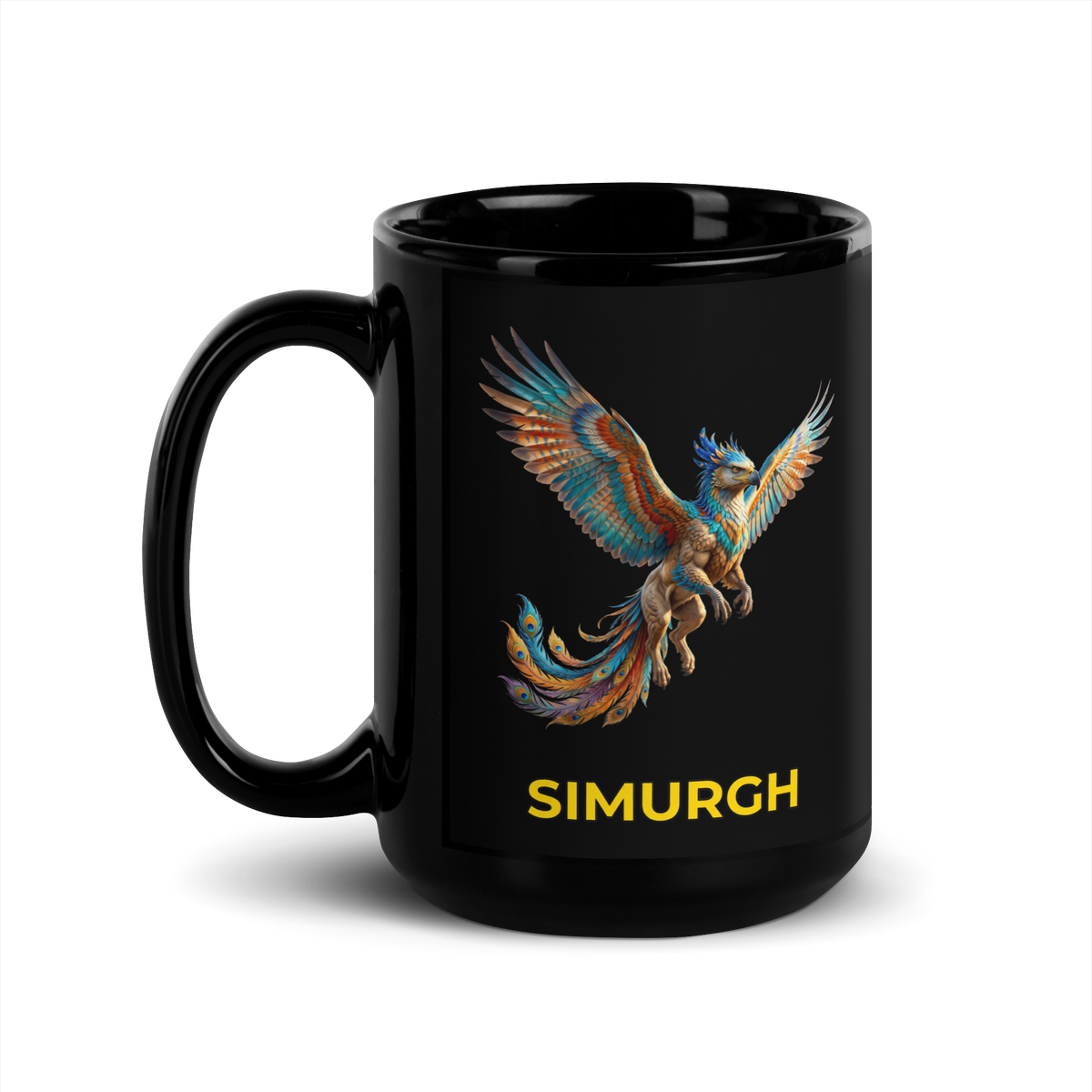 Simurgh Black Glossy Mug