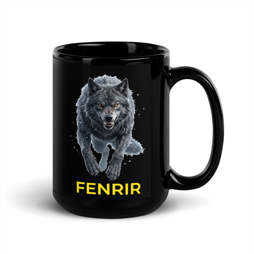 Fenrir Black Glossy Mug