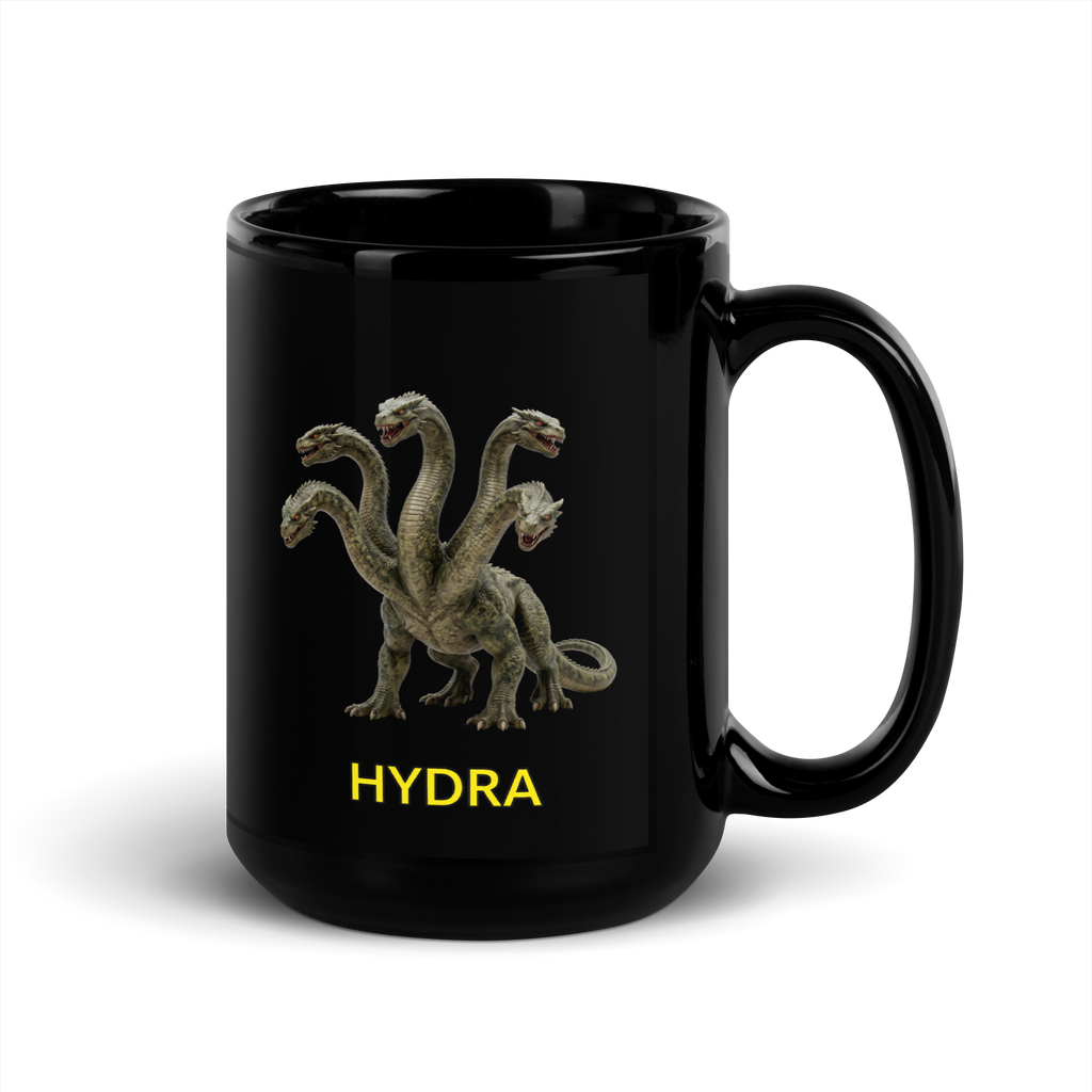 Hydra Black Glossy Mug