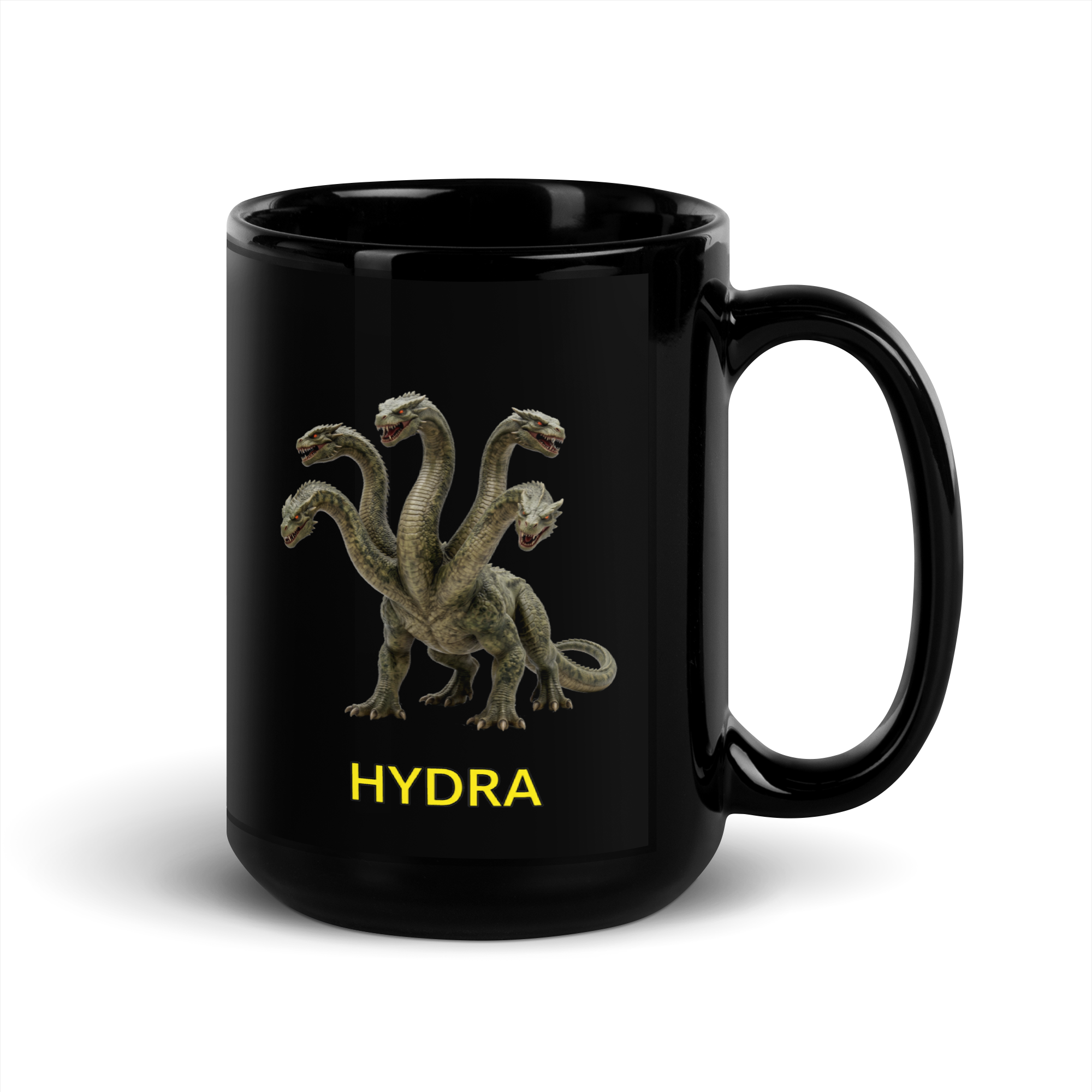 Hydra Black Glossy Mug