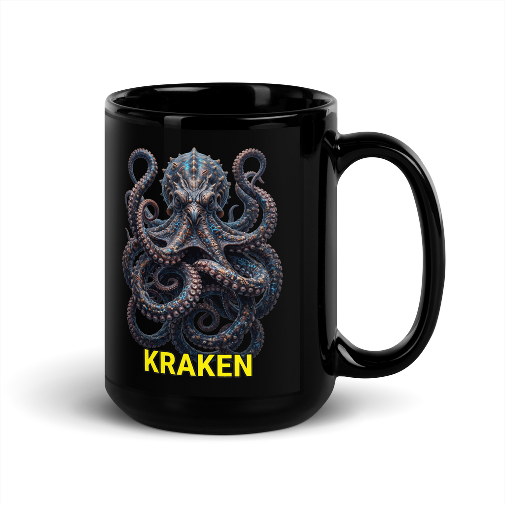 Kraken Black Glossy Mug