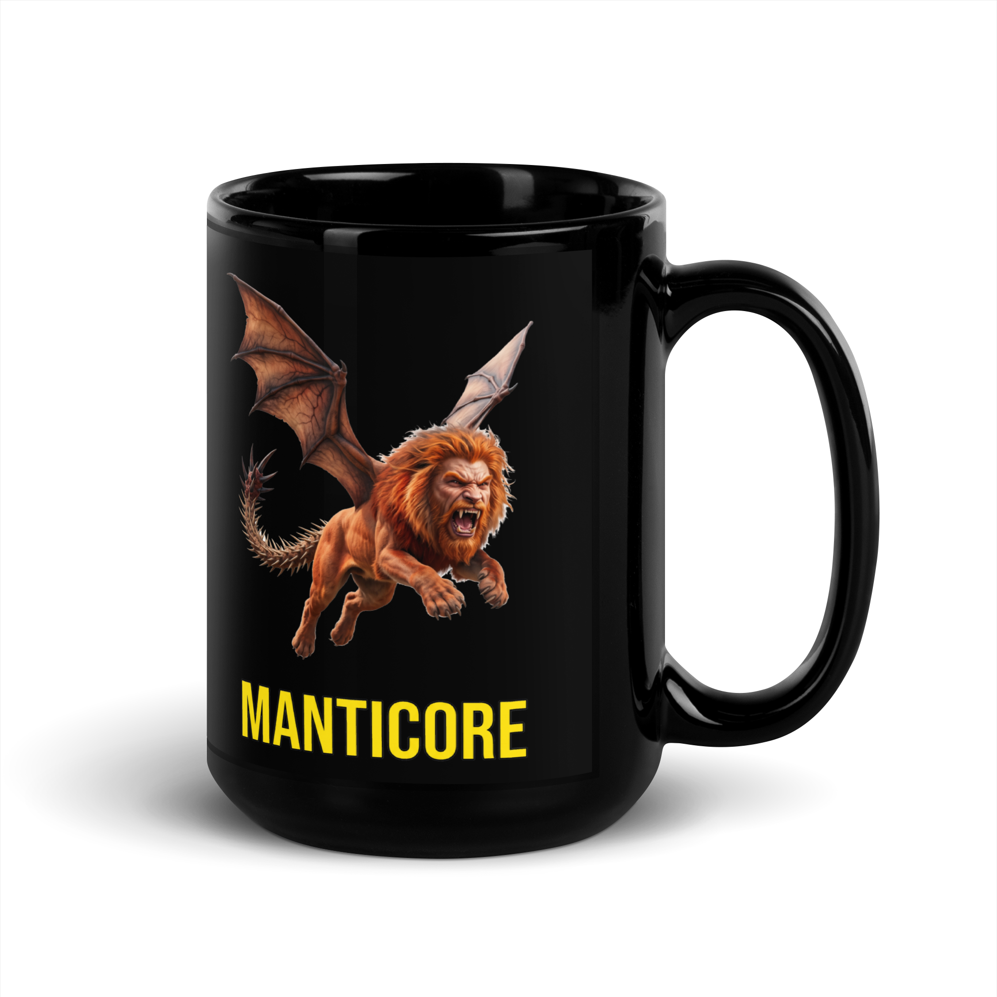 Manticore Black Glossy Mug