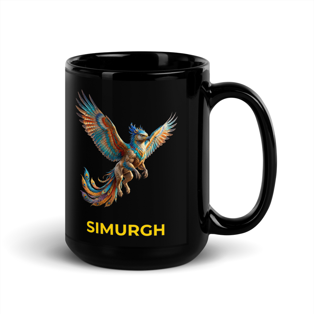 Simurgh Black Glossy Mug