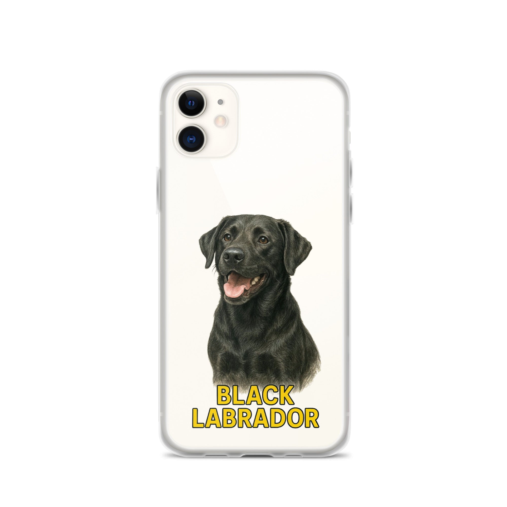 Black Labrador Clear Case for iPhone