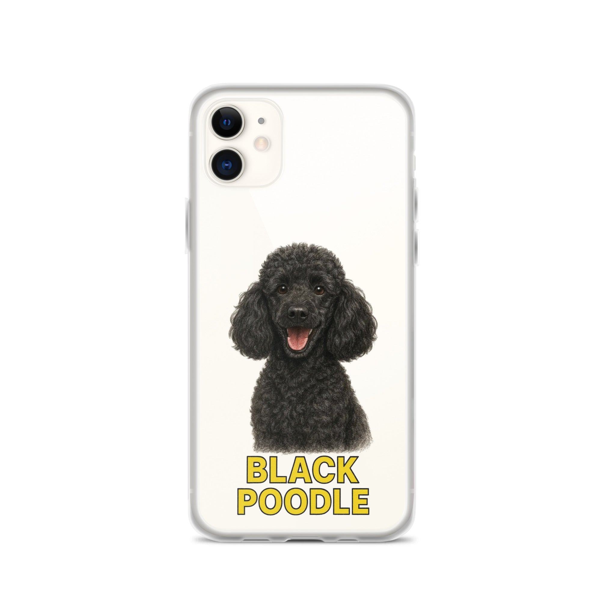 Black Poodle Clear Case for iPhone