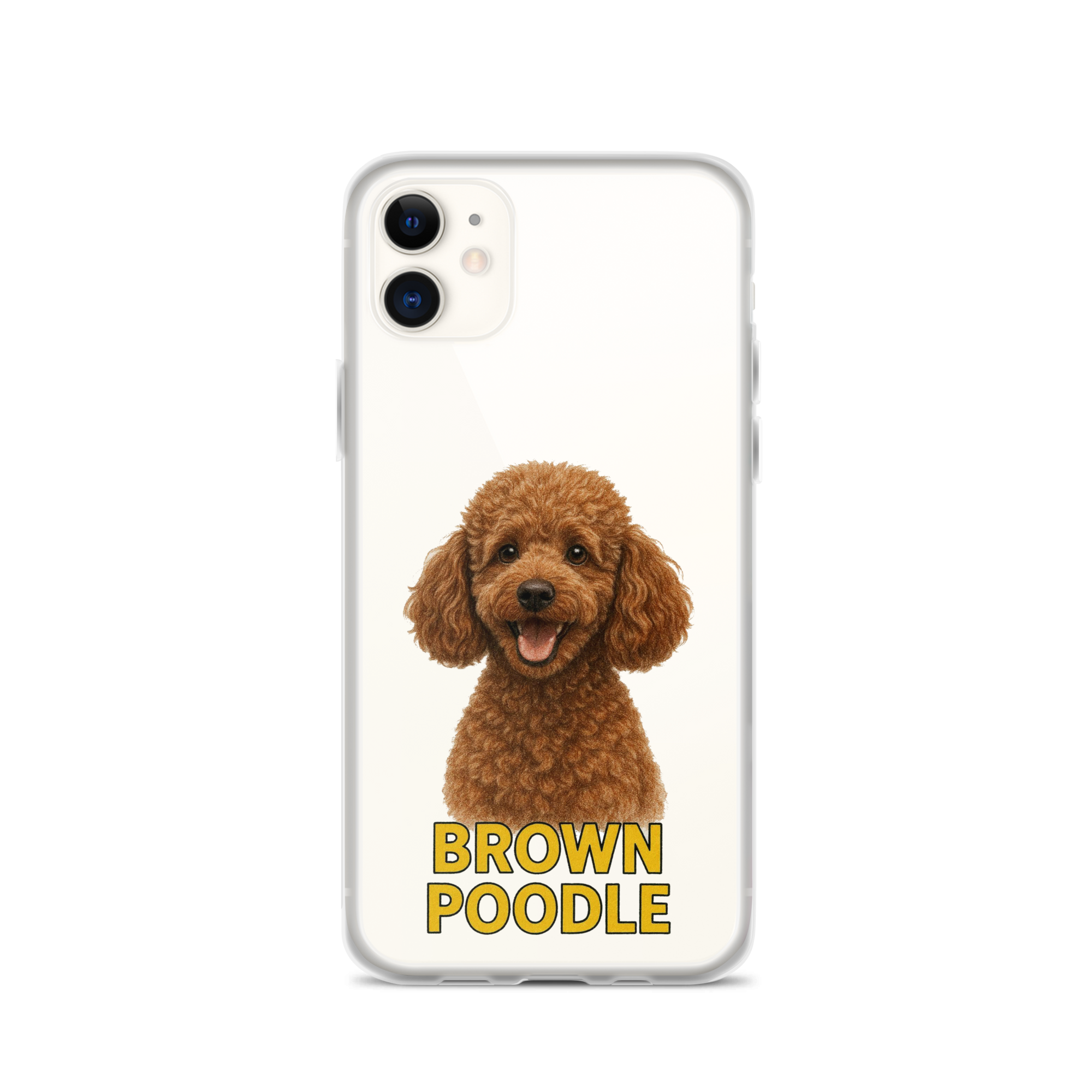 Brown Poodle Clear Case for iPhone