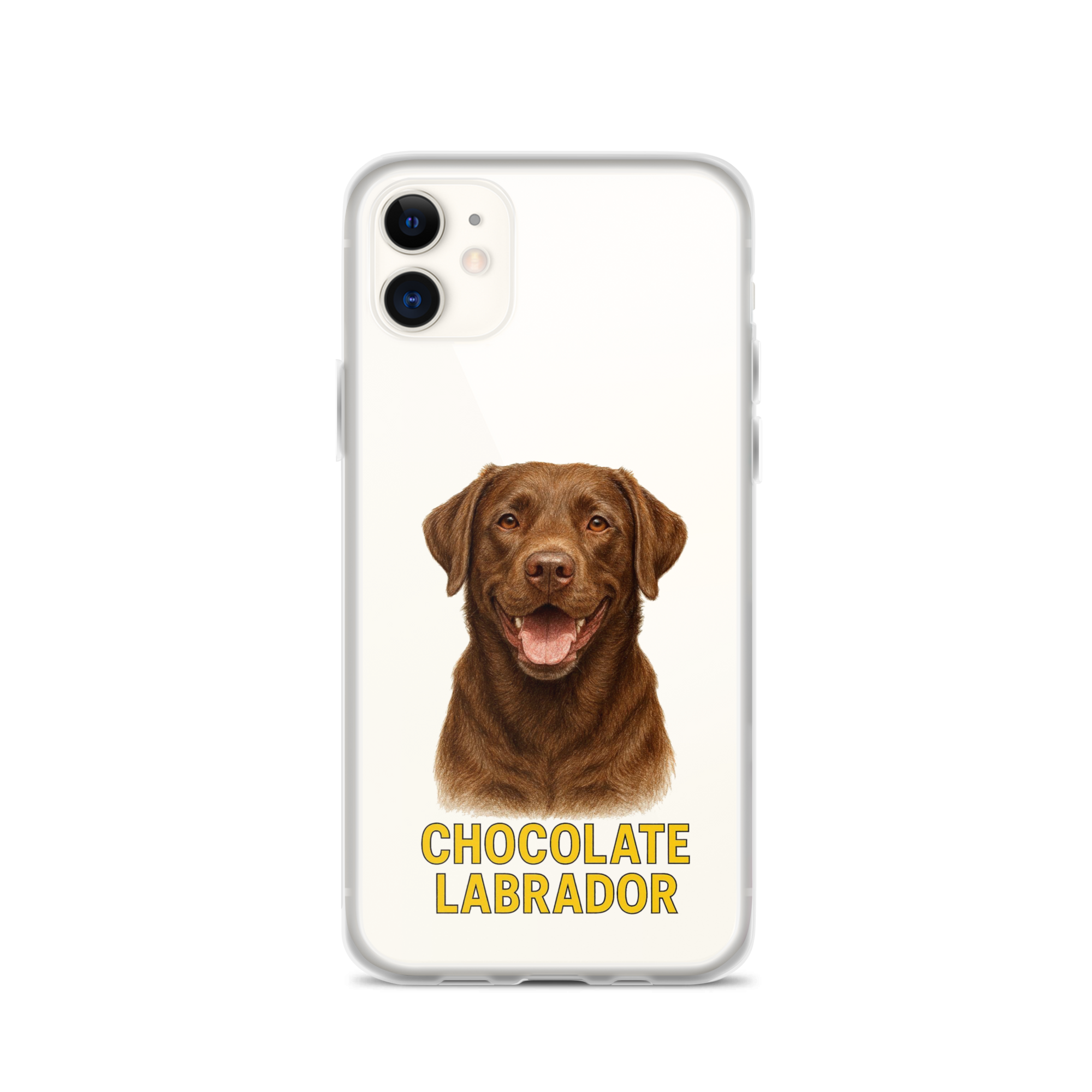 Chocolate Labrador Clear Case for iPhone
