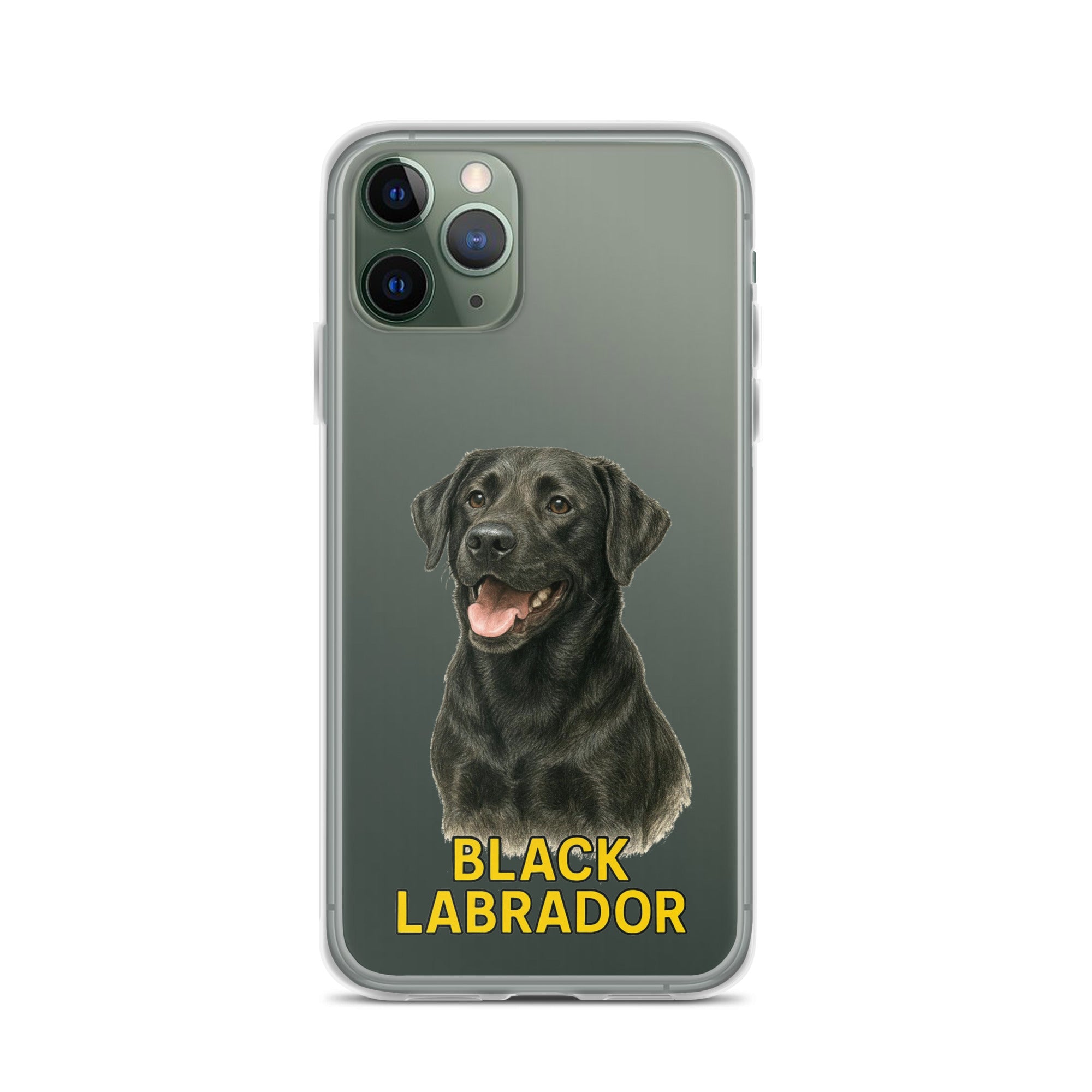 Black Labrador Clear Case for iPhone