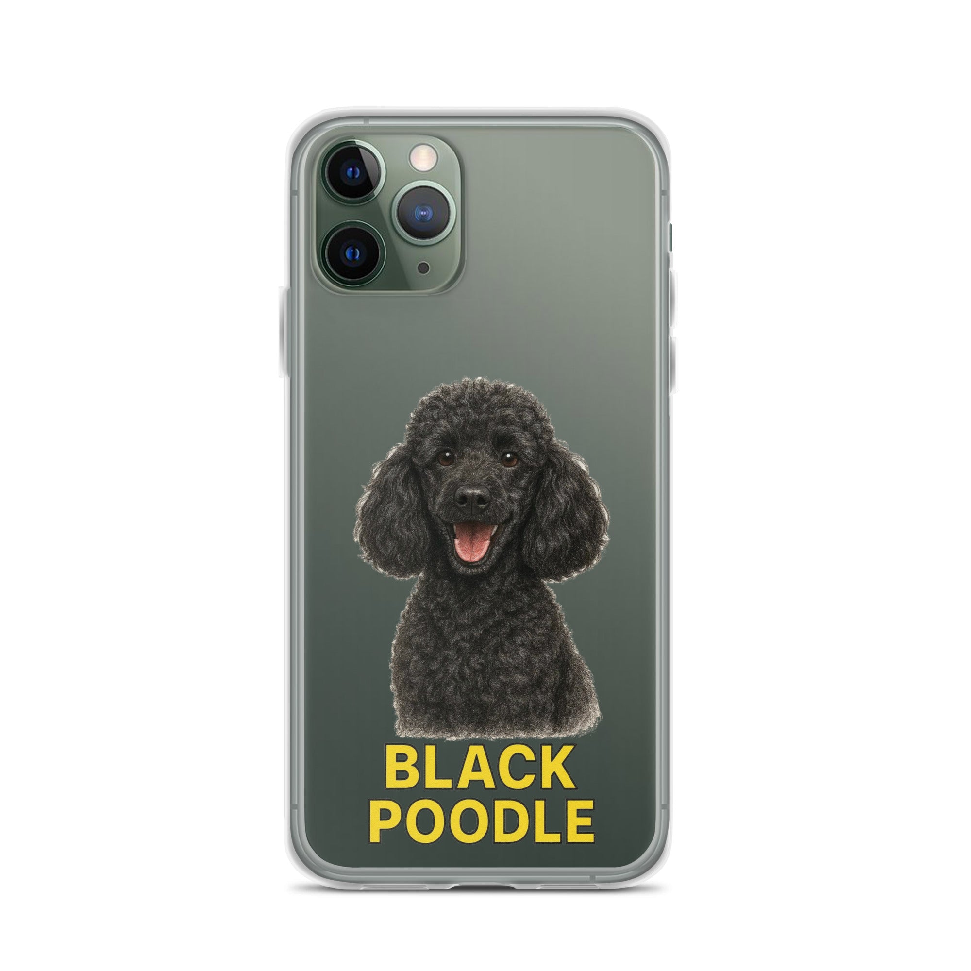 Black Poodle Clear Case for iPhone