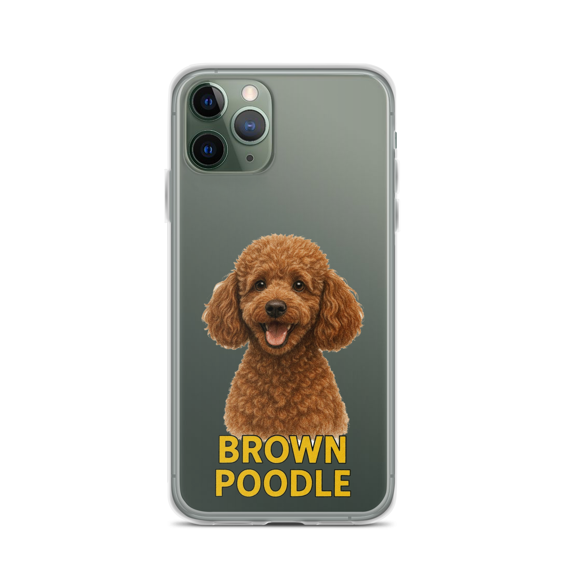 Brown Poodle Clear Case for iPhone