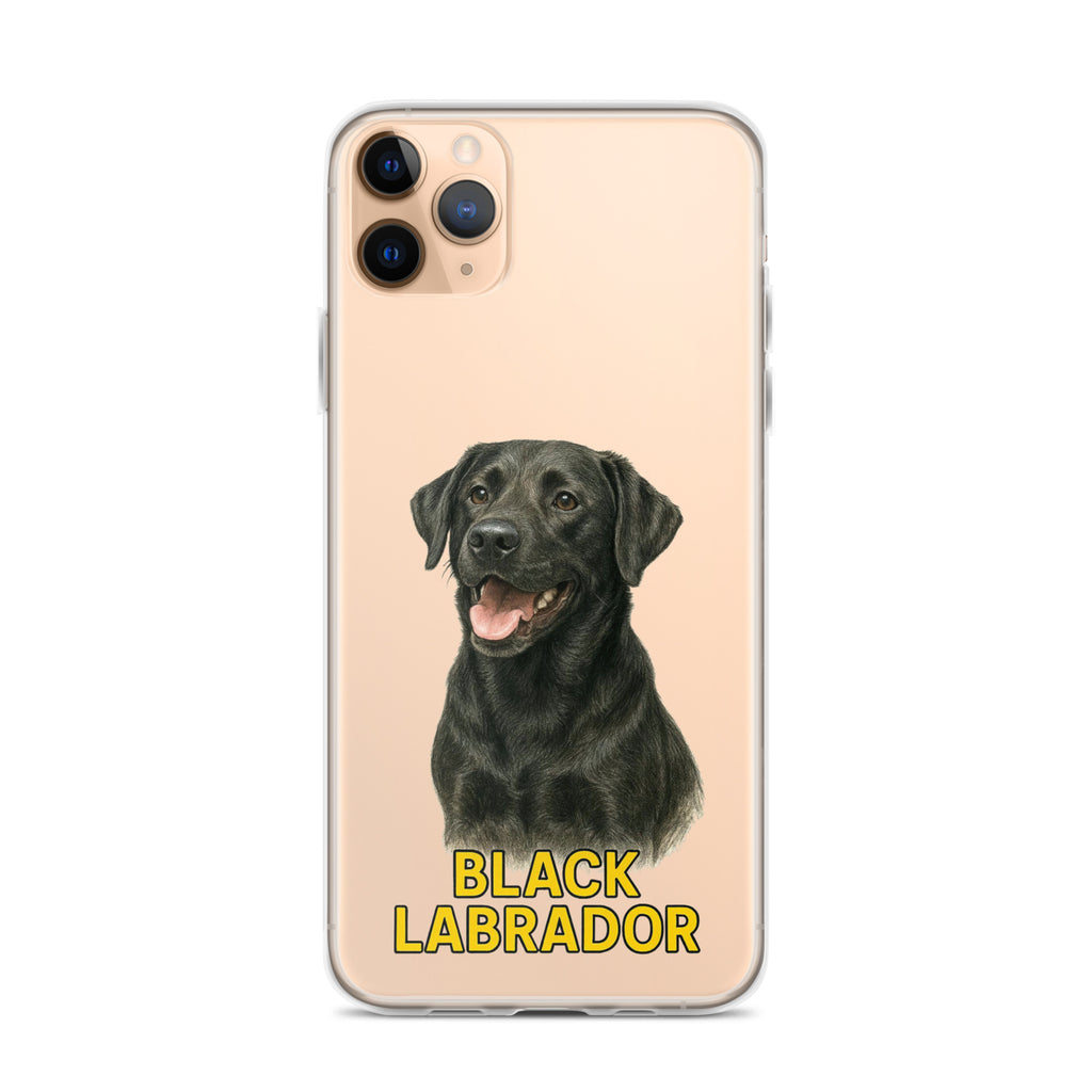 Black Labrador Clear Case for iPhone