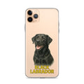Black Labrador Clear Case for iPhone