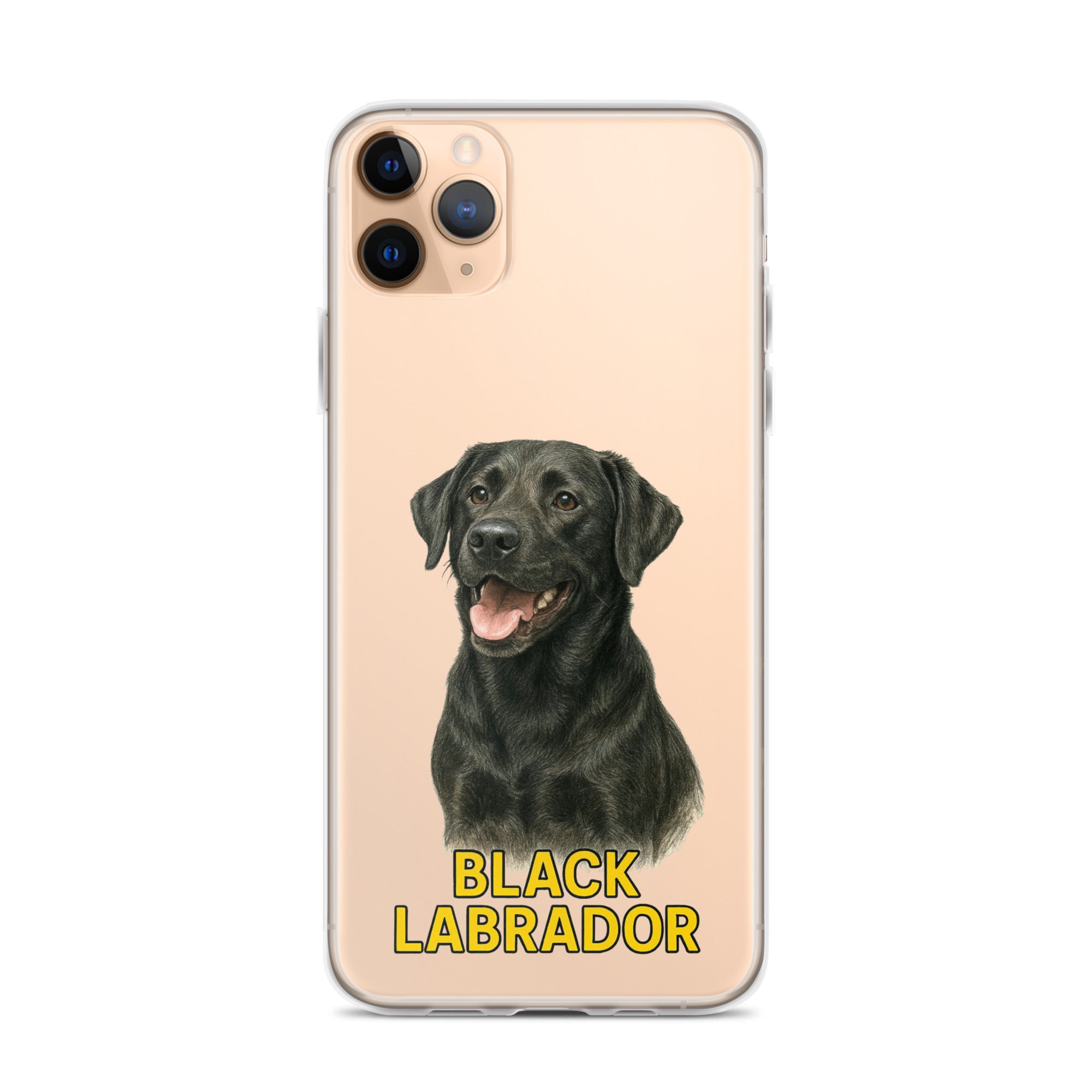 Black Labrador Clear Case for iPhone